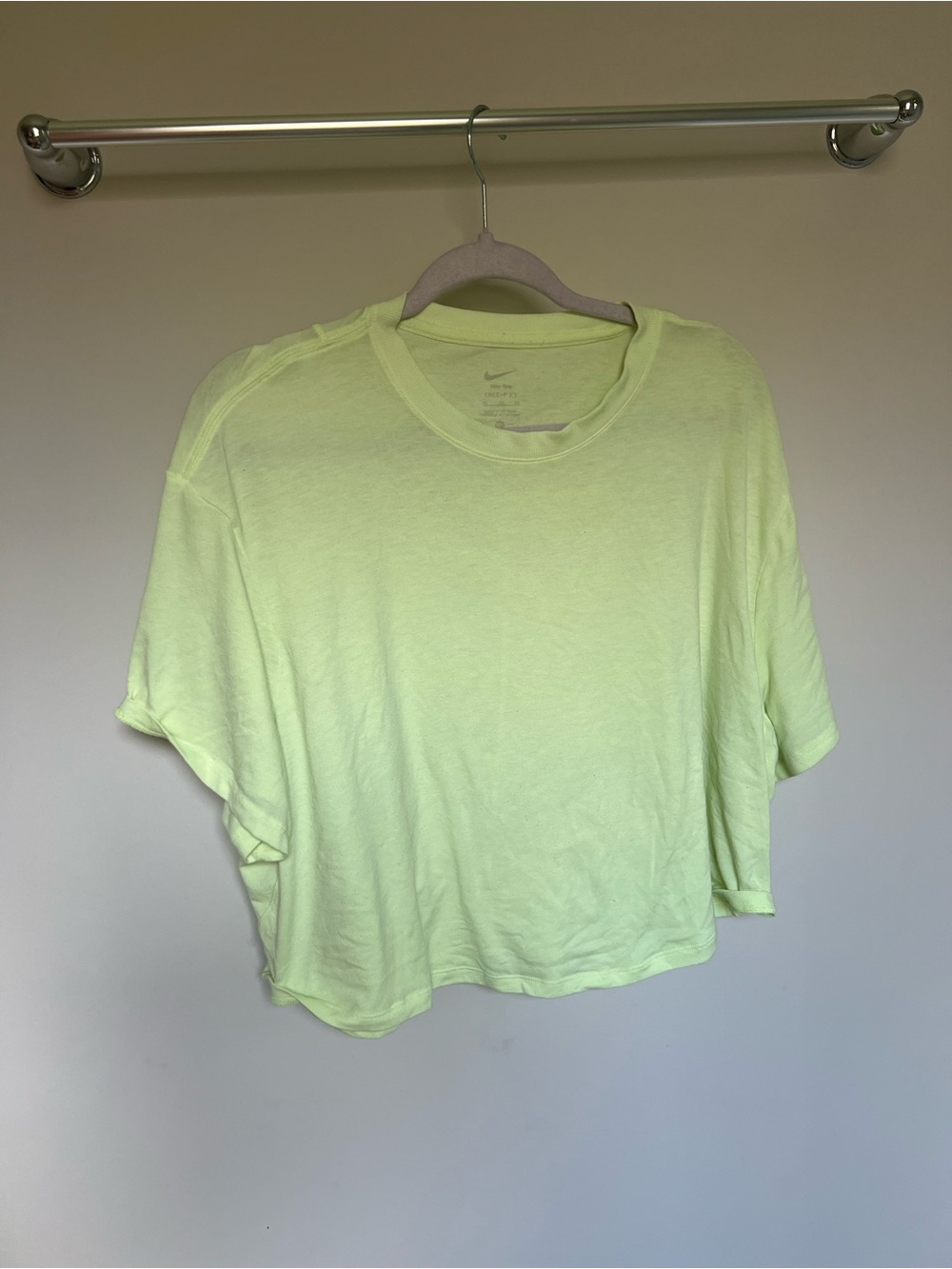 Nike Women’s Neon Green Cropped Tee